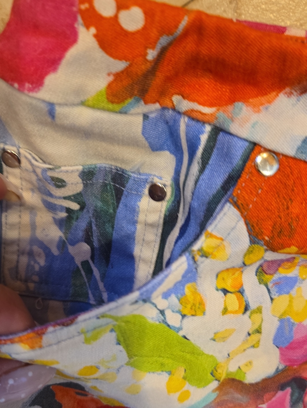Claire Desjardins Watercolor/ Multi-Color Floral Print Leisure Skort - Picture 3 of 8